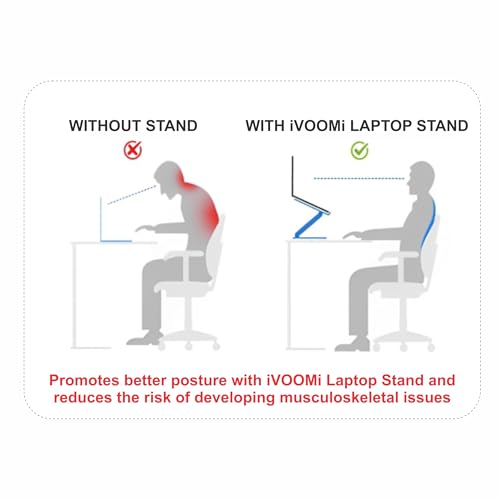 Image of iVOOMi Nimbus Tablet Stand for Desk with Cooling Vent, Adjustable 360 Rotating Tablet Holder, Foldable Metal iPad Stand for Tablets Up to 19 Inch, Black