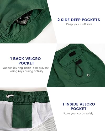 Image of maamgic Mens Swim Trunks 5 inch with Mesh Lining Quick Dry Bathing Suits for Men Swim Shorts Swimwear