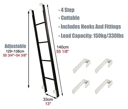Escalera de cama resistente que elimina tambaleos en literas 5