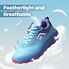 FitVille Wide Fit Mens Trail Running Shoes Breathable Hiking Trekking Trainers Arch Support Walking Shoes, Blue Neon, 7.5, X-Wide #5