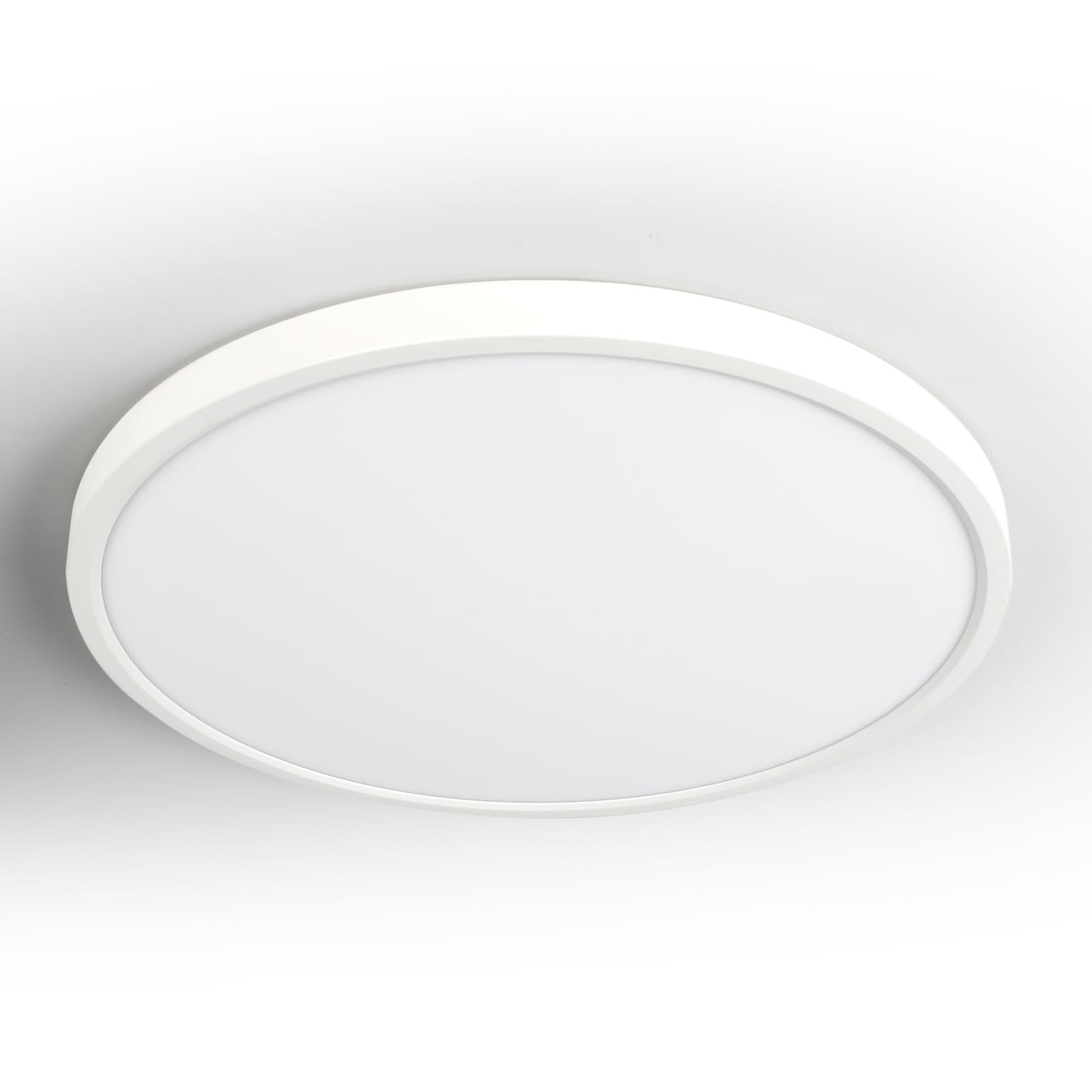 LVL 16 Inch LED Ceiling Light 32W, 40cm Round Flush Mount LED Ceiling Lamp, CCT Adjustable & Easy Install, Modern Lighting for Living Room, Bedroom, Kitchen, Office (White)