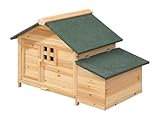 Vente unique   Poulailler en Bois avec pondoir   2 Poules   L. 106 x P. 64 x H.71 cm   Naturel  ANSER