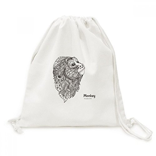 Sac cordon en toile singe idée cadeau originale pour enfants