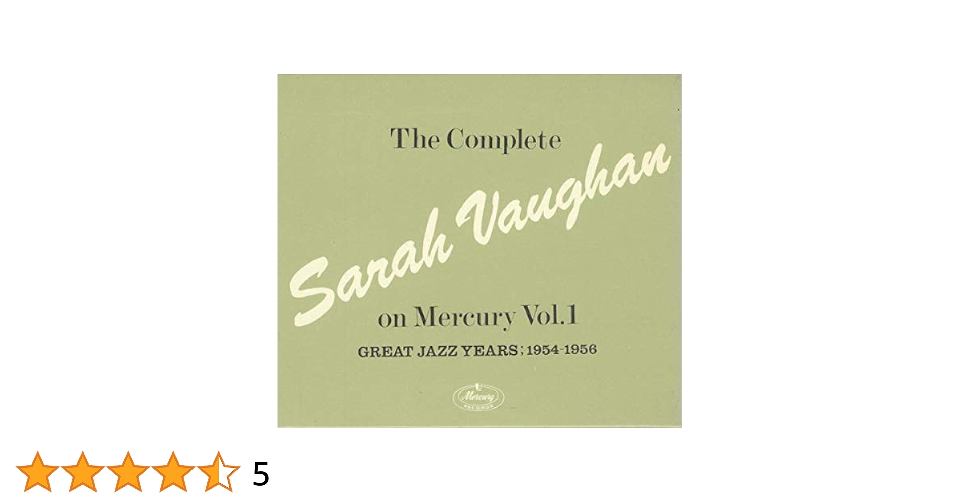 その他 6LP Sarah Vaughan Complete Sarah Vaughan On Mercury 18PJ1030 MERCURY Japan /01120 Sarah Vaughan – The Complete Sarah Vaughan On Mercury Vol. 1