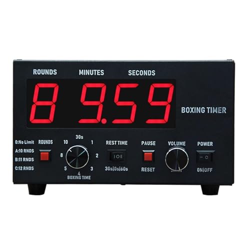 Temporizador de intervalos de boxeo portátil, temporizador profesional para gimnasio con recordatorio de zumbido, pantalla LED, cronómetro de marcador, modo de cuenta regresiva, temporizador Red