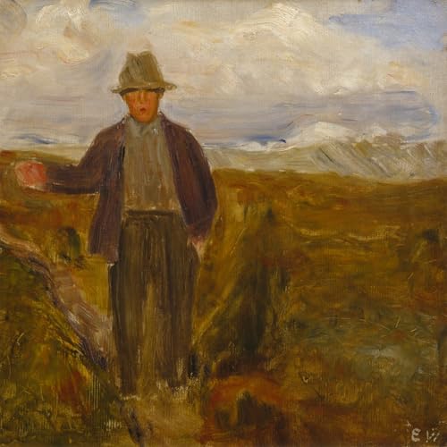 Toile Homme à la montagne Décoration Bureau Cadre Paysage Smiubelgen Erik Werenskiold