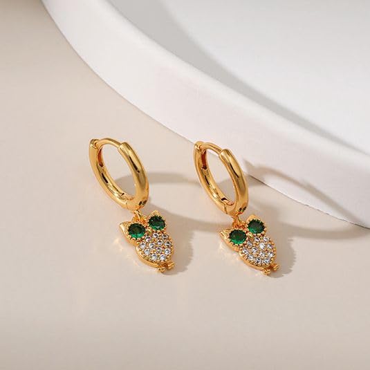 M&T 2015 cubic zirconia 14K gold plated hoop earrings, huggies wrap in gift box One Pair YWDHJ3