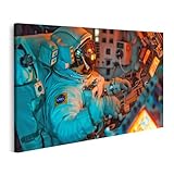 islandburner Bild auf Leinwand Astronaut-Motiv als Business-Konzept in Wandbild-Elementen Konferenzraum Raumfahrtunternehmen Wandbilder Bilder