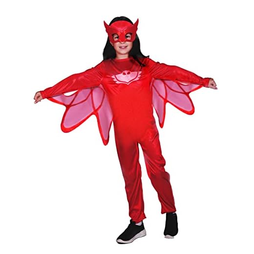Ciao Buhita Owlette disfraz niña original PJ Masks (Talla 3-4 años) con máscara