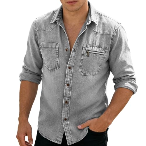 Chemise en lin homme vintage coupe européenne à revers