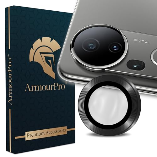 Image of ArmourPro Camera Lens Protector for Vivo T4 Ultra (6.77 Inches) Tough HD Individual Aluminum Alloy Rings 9H Camera Cover, Scratch-Resistant,Camera Lens Protection| Black, 1 Pack