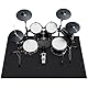 OUUTMEE Drum Rug Drummatte, 180 × 120 cm, Rutschfester Drum Teppich, Schalldichte Matte, Übungspad für elektronische Drums, für Jazz-Bass-Drum-Set und andere Musikinstrumentenmatten (Schwarz)