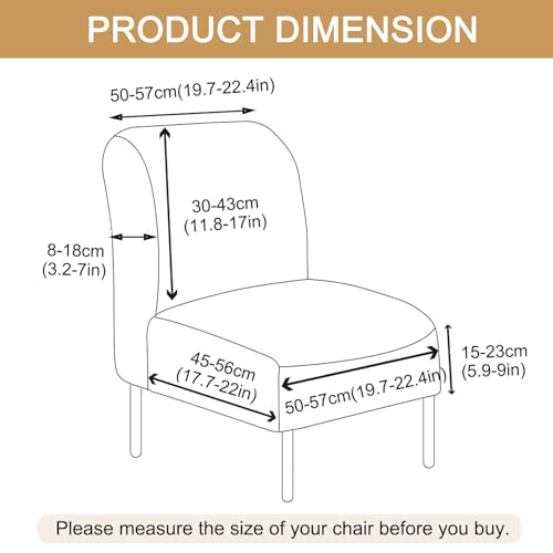 Funda elástica para silla sin brazos de terciopelo para cubrir manchas y proteger el asiento 3