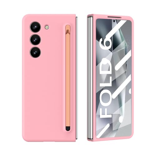 Étui Galaxy Z Fold 6 rose avec stylo et film protecteur pour travailler et créer partout en liberté
