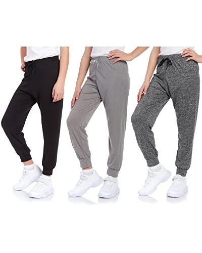 Sweet Hearts Girls Sweatpants - 3 Pack Super Soft Girls' Activewear Performance Jogger Pants: Made in USA (Sizes: 5-18)2