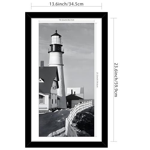 Picrit 14x24 Picture Frame 3 Pack, Black Poster Frame, Display Poster 11 x 22 with Mat or 14 x 24 without Mat for Horizontal or Vertical Wall Mounting