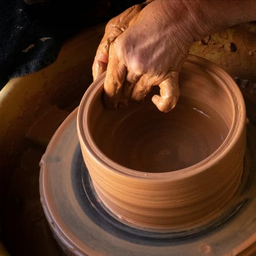 Image of Deouss 50 lbs Low Fire Pottery Clay - Terra Cotta, Cone 06. Earthware Potters Throwing Clay.Ideal for Wheel Throwing,Hand Building,Firing and More,Pottery Clay for Sculpting,Beginners and Advance