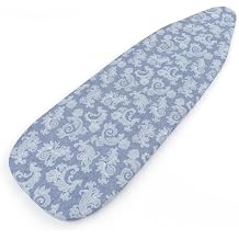 Encasa XO Ironing Board Cover and pad 42"x14" with 4mm Thick Felt Padding, Medium Iron Board Covers Fits Standard Boards, Non Slip, Elastic Fitting, Heat Reflective, Protective Blue