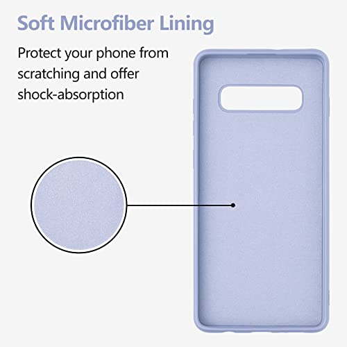 Image of Samsung Galaxy S10 Plus Case Ring Holder Kickstand Support Magnetic Car Mount, Slim Soft Silicone Gel Rubber Full Body Shockproof Protective Phone Cover for Samsung S10 Plus - Purple