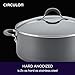 Circulon 83908 Radiance Hard Anodized Nonstick Stock Pot/Stockpot with Lid - 7.5 Quart, Gray
