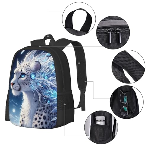 Funny Cheetah Backpack with One Compartment 17 Inch Casual Daypack Travel Bookbag3