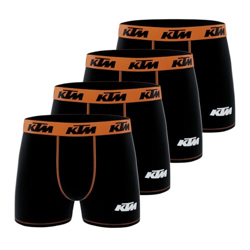 KTM Herren Mikrofaser Racing und Motocross Boxershorts (4er Pack) Größe M