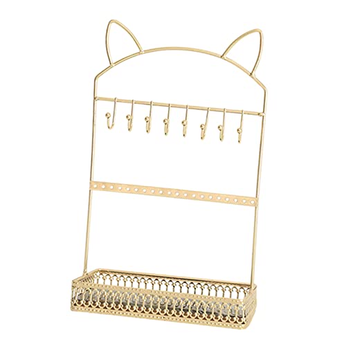 Support décoratif maison et présentoir à bijoux en fer doré multi-usage durable - 2