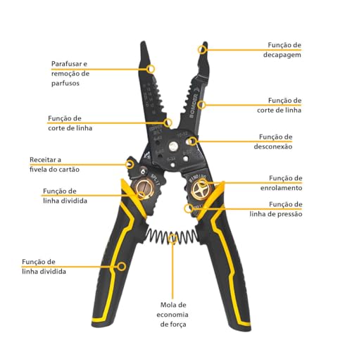 Alicate Especial Bomder Multifunçao Cortar Enrolar e Separar Fios