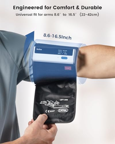 Image of Wellue BP2A Smart Blood Pressure Monitor - Wireless Uppr Arm Cuff Bluetooth BP Machine with One Piece Design, Stores Historical Data and Connects Easily to The APP for iOS & Android