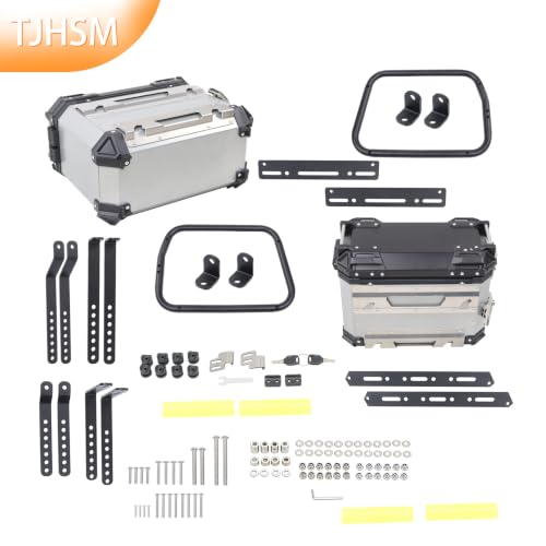 Caja lateral rígida para motocicleta 36L Silver Hard Side Saddlebag Box miniatura 7