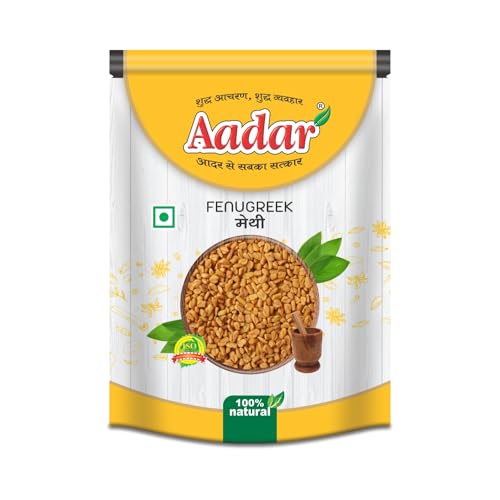 Image of Aadar Spices Whole Fenugreek, Sabut Methi for Authentic Flavors - No Added Preservatives [Pack of 1, 100 Gms]