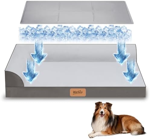 Cooling Dog Bed for Large Dogs, Orthopedic Dog Bed with Cooling G...