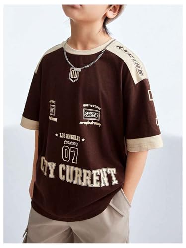 Verdusa Girl's Jersey Shirts Y2k Tops Letter Print Soccer Half Sleeve Number T Shirt3