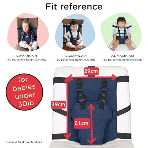 Image of SNAPTRON Harness Seat for High Chair /Portable Chair Seat with Straps for Sitting & Feeding /Portable Baby Safety Harness for Kids /Baby Harness /Travel Essential for Toddlers