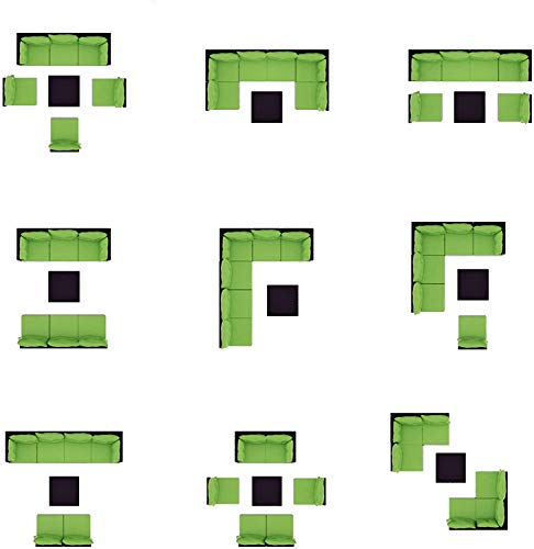 image for Old street Fake Nail 7pcs Patio Outdoor Furniture Sets-Low Back All-We