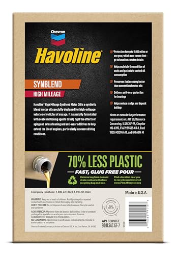 Image of Havoline Motor Oil 5w30 Synthetic Blend Smart Change Engine Oil, 5W-30, 6 Quarts, Pack of 2