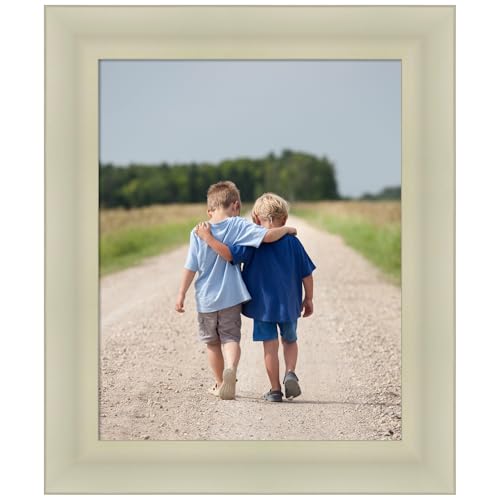 Amanti Art 16x20 Picture Frame, Oliver Warm Silver Wood Framing for your Wedding Photos, Family Pictures, Diploma, Certificate, Kids Art Gift for Mom or Poster Wall Decor