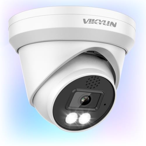 VIKYLIN 6MP PoE IP Camera Outdoor, F1.0 Full Color Night Vision