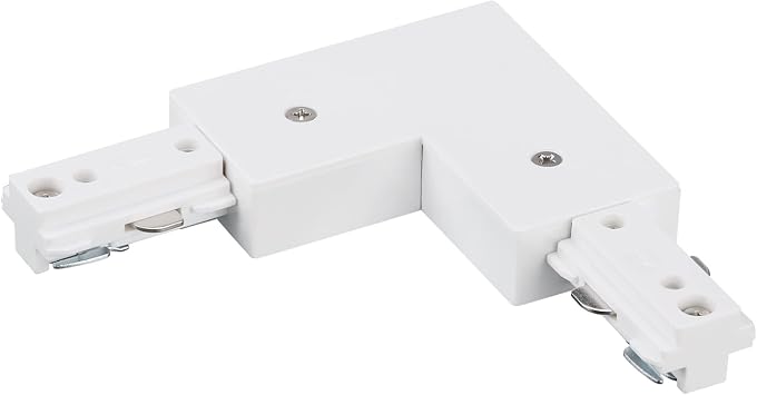 LEONLITE H Track L Connector, H Type Single Circuit 3-Wire-1 Track Lighting Kit, UL Listed, Flame Retardant Material, White