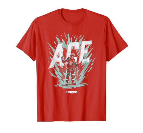 Six Siege ACE Officially Licensed T-Shirt, Men, Red, Small