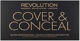 Makeup Revolution, Ultra, Cover & Concealer Palette, Light Medium, 8 Shades, 10g
