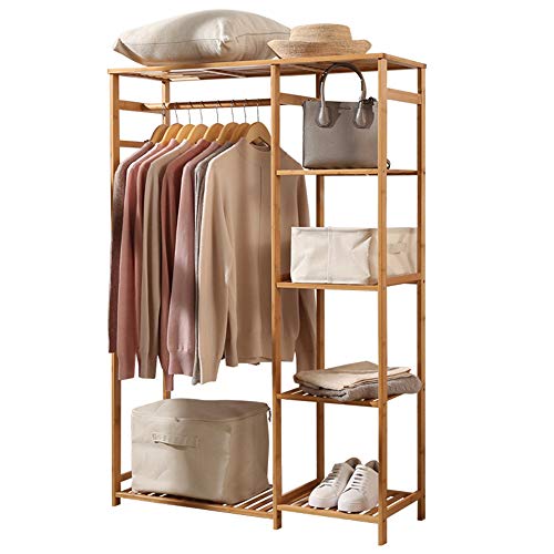 MYOYAY Bamboo Clothing Rack 6 Tier Storage Shelves Clothes Hanging Rack Bamboo Garment Rack Wooden Clothes Hanger Rack for Cloth Shoe Coat Storage Organizer Shelf in Entryway Office Shop Laundry MYOYAY Bamboo Clothing Rack 6 Tier Storage Shelves Clothes Hanging Rack Bamboo Garment Rack Wooden Clothes Hanger Rack for Cloth Shoe Coat Storage Organizer Shelf in Entryway Office Shop Laundry