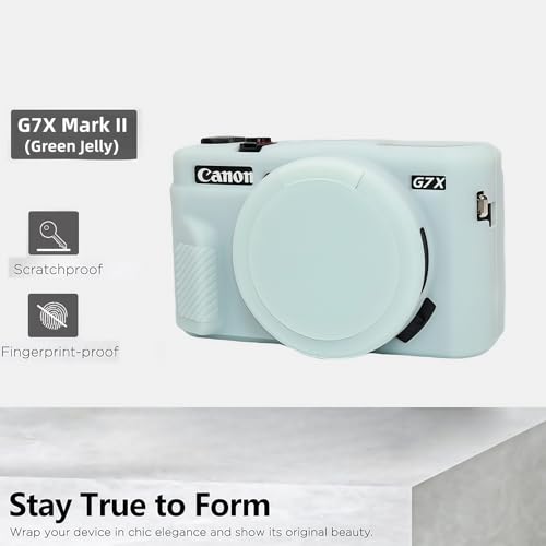 Funda para Canon Powershot G7X Mark II silicona verde miniatura 4