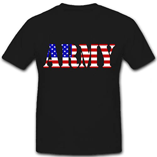 T-shirt drapeau de l'armée noir grande taille XXXXXL homme #6252