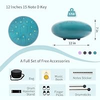 Steel Tongue Drum, 12 Inches 15 Notes Steel Drum Musical Instruments — image 3