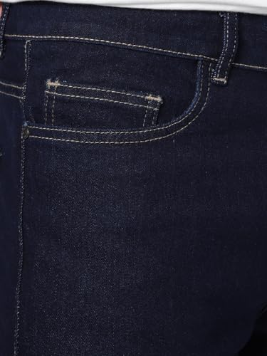 Image of Urbano Fashion Men's Straight Fit Heavy Washed Denim Jeans Stretchable