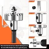 METALLIXITY Zestaw wierteł 26 mm (1-1/32"), wiertło ze stali szybkotnącej 4241 z wiertłem centralnym, kluczem sześciokątnym i sprężyną - do metali miękkich, drewna, plastiku, srebra