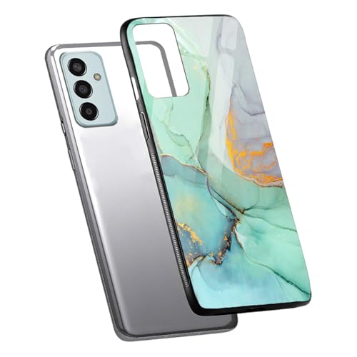 Image of COLORflow Back Cover Compatible with Samsung Galaxy F13 / M13 4G | Green Marble | Shockproof TPU Bumper Cover with Camera Protection Back Cover