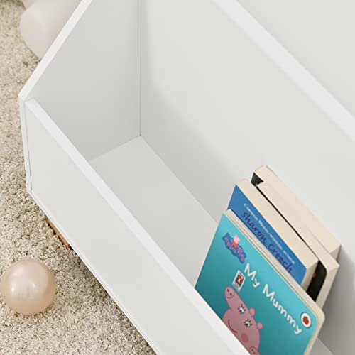 Haotian Kmb54-W, Children Kids Bookcase Book Shelf Toy Shelf Storage Display Shelf Rack Organizer With 3 Storage Compartments #TOP4