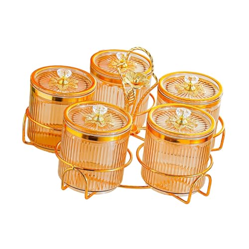 Plateau à fruits secs compartimenté marron 5 grilles pour apéritif - 2